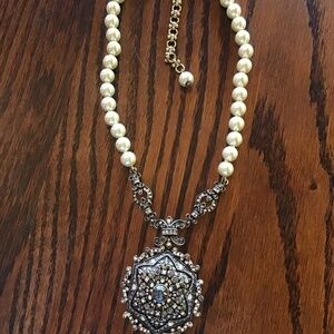 Cream colored pearl necklace
